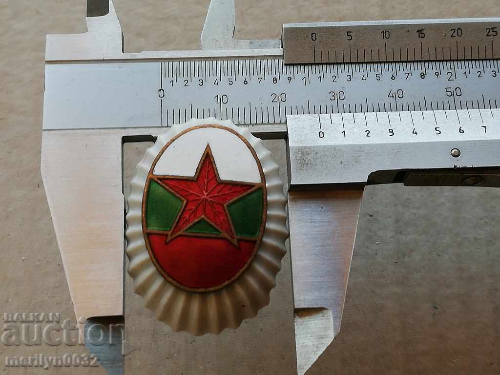 Auction Enamelled Officer's Cockade Enamel Sign Badge Auction Enamelled Officer's Cockade Enamel Sign Badge