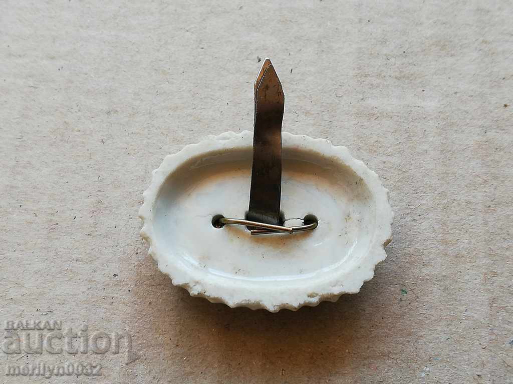 Enamelled Officer's Cockade Enamel Sign Badge - 5 Enamelled Officer's Cockade Enamel Sign Badge - 5