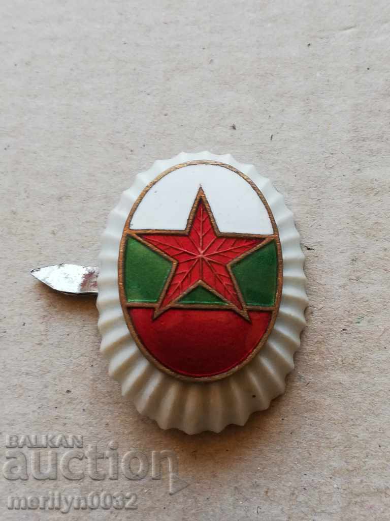 Enamelled Officer's Cockade Enamel Sign Badge Enamelled Officer's Cockade Enamel Sign Badge