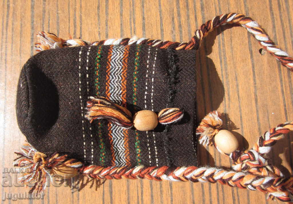 old Bulgarian children's folk wool bag with price 15.00 BGN | € 7.67