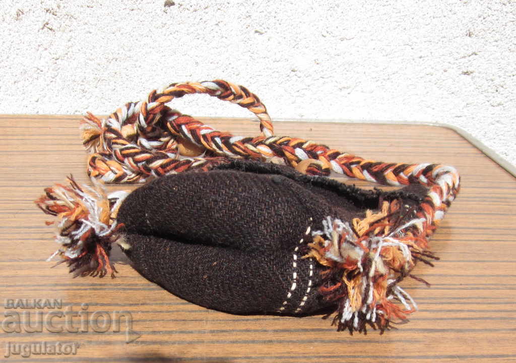 old Bulgarian children's folk wool bag - 6