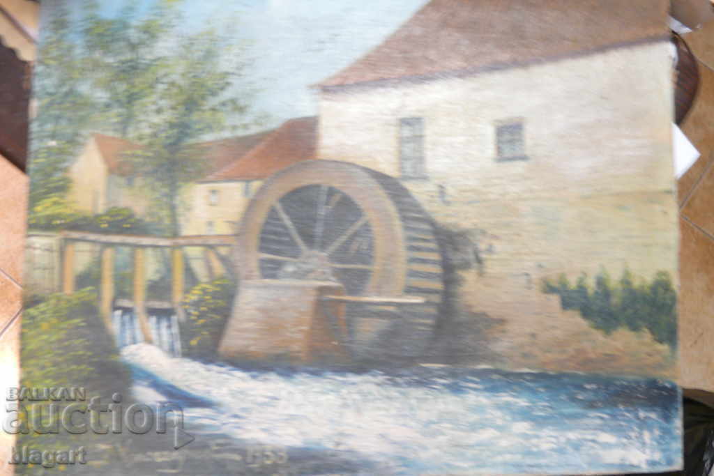 old painting-1938- "Watermill" with price 160.00 BGN | € 81.81 old painting-1938- "Watermill" with price 160.00 BGN | € 81.81
