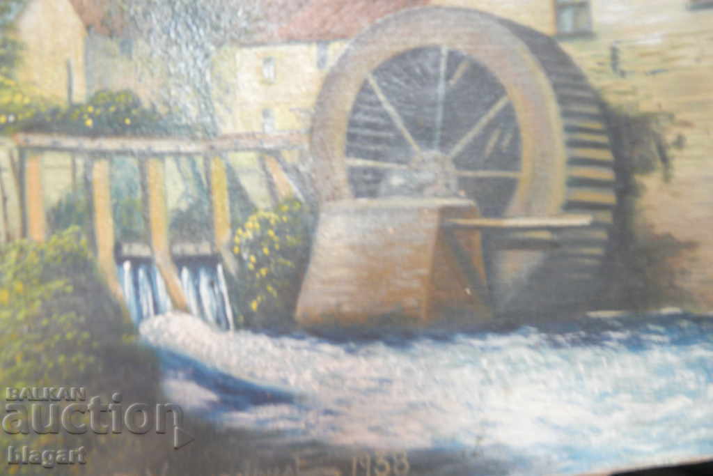 old painting-1938- "Watermill" - 5 old painting-1938- "Watermill" - 5