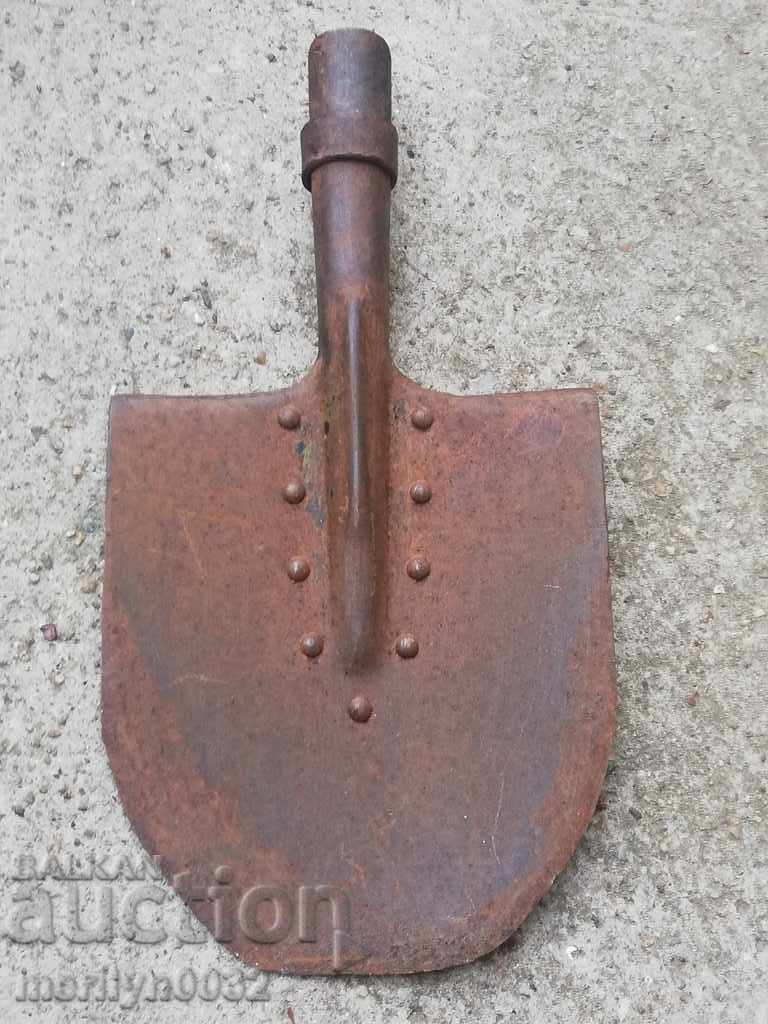 Military straight shovel, wrought iron World WW1 - 7