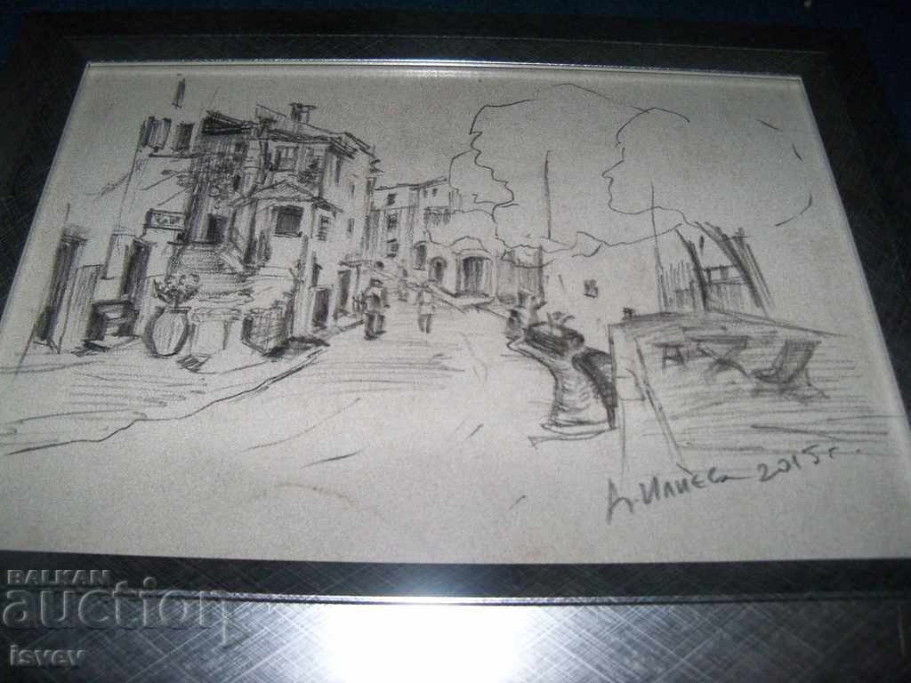 Παράδοση Cityscape, γραφικό από την καλλιτέχνη Desislava Ilieva Παράδοση Cityscape, γραφικό από την καλλιτέχνη Desislava Ilieva