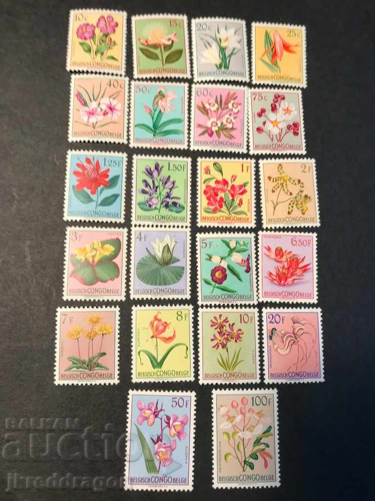 Flora florilor din Congo belgian 1952 MNH