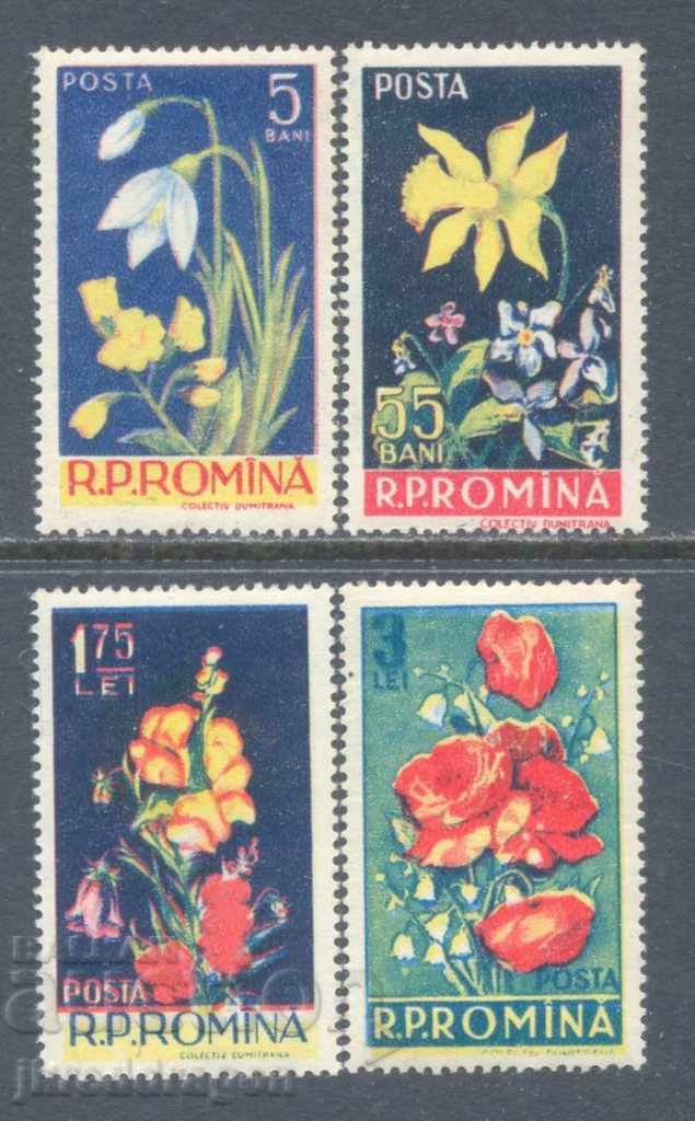 Ρουμανία Λουλούδια Flora 1956 MNH