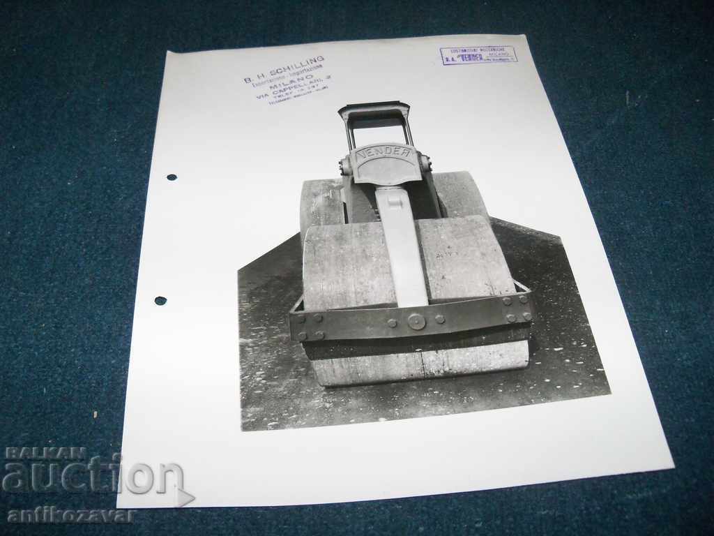 6 old photos of a "VENDER" roller from 1941. with price 25.00 BGN | € 12.78