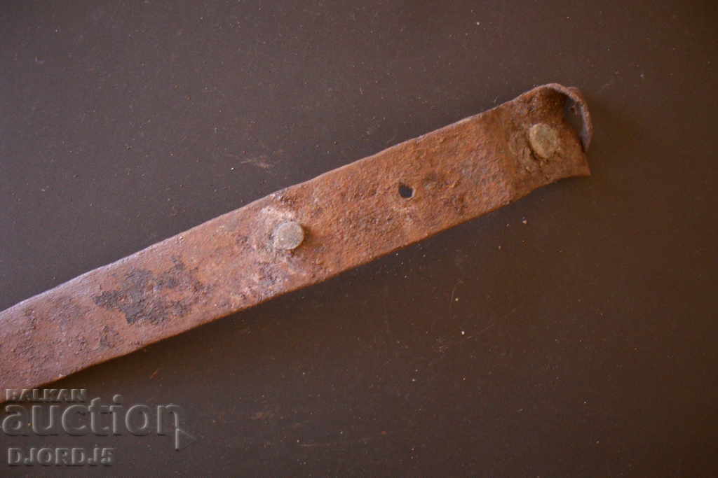 Old handle of a copper pan with price 2.00 BGN | € 1.02 Old handle of a copper pan with price 2.00 BGN | € 1.02