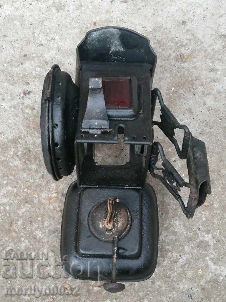Old German Railway Flashlight Lamp Spotlight - 5