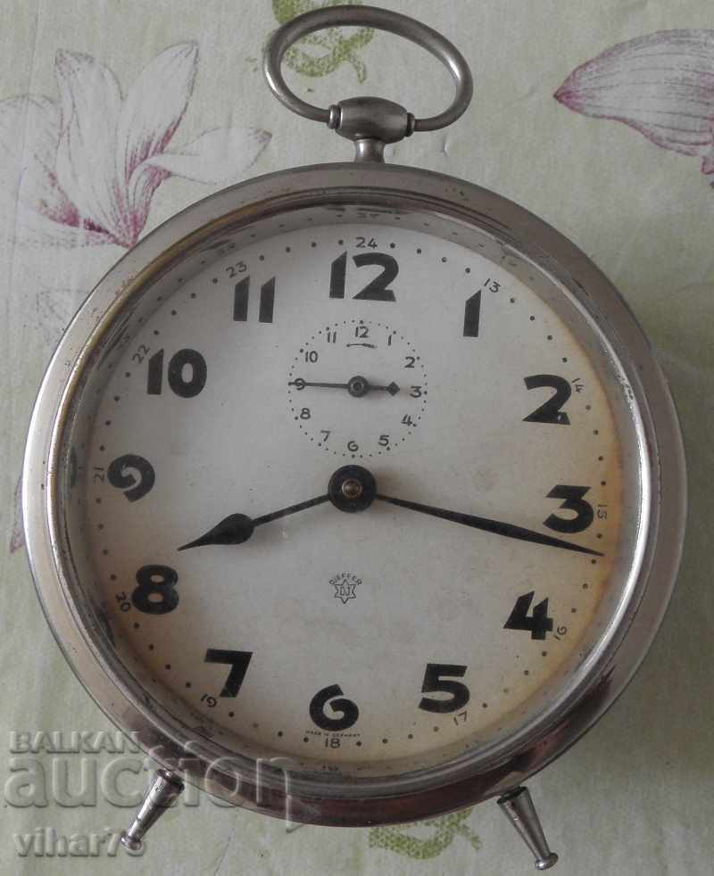 Old GERMAN table alarm clock DJEFFER