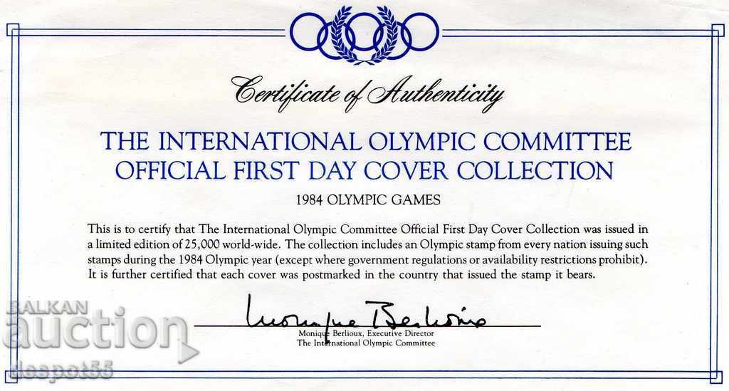 Auction 1984. International Olympic Committee. Official Edition. Auction 1984. International Olympic Committee. Official Edition.