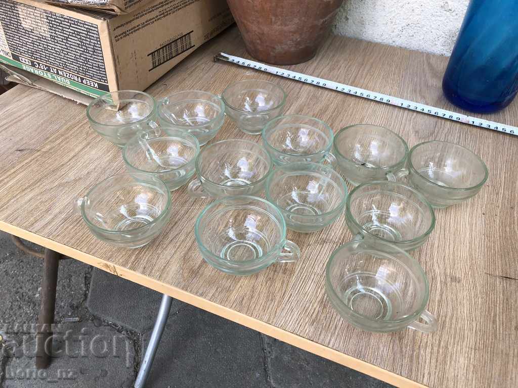 10013. OLD SERVICE COFFEE MUGS REFRACTORY GLASS BELOTERM - 6 10013. OLD SERVICE COFFEE MUGS REFRACTORY GLASS BELOTERM - 6