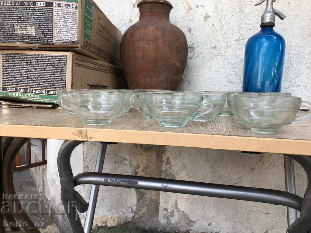 10013. OLD SERVICE COFFEE MUGS REFRACTORY GLASS BELOTERM - 7 10013. OLD SERVICE COFFEE MUGS REFRACTORY GLASS BELOTERM - 7