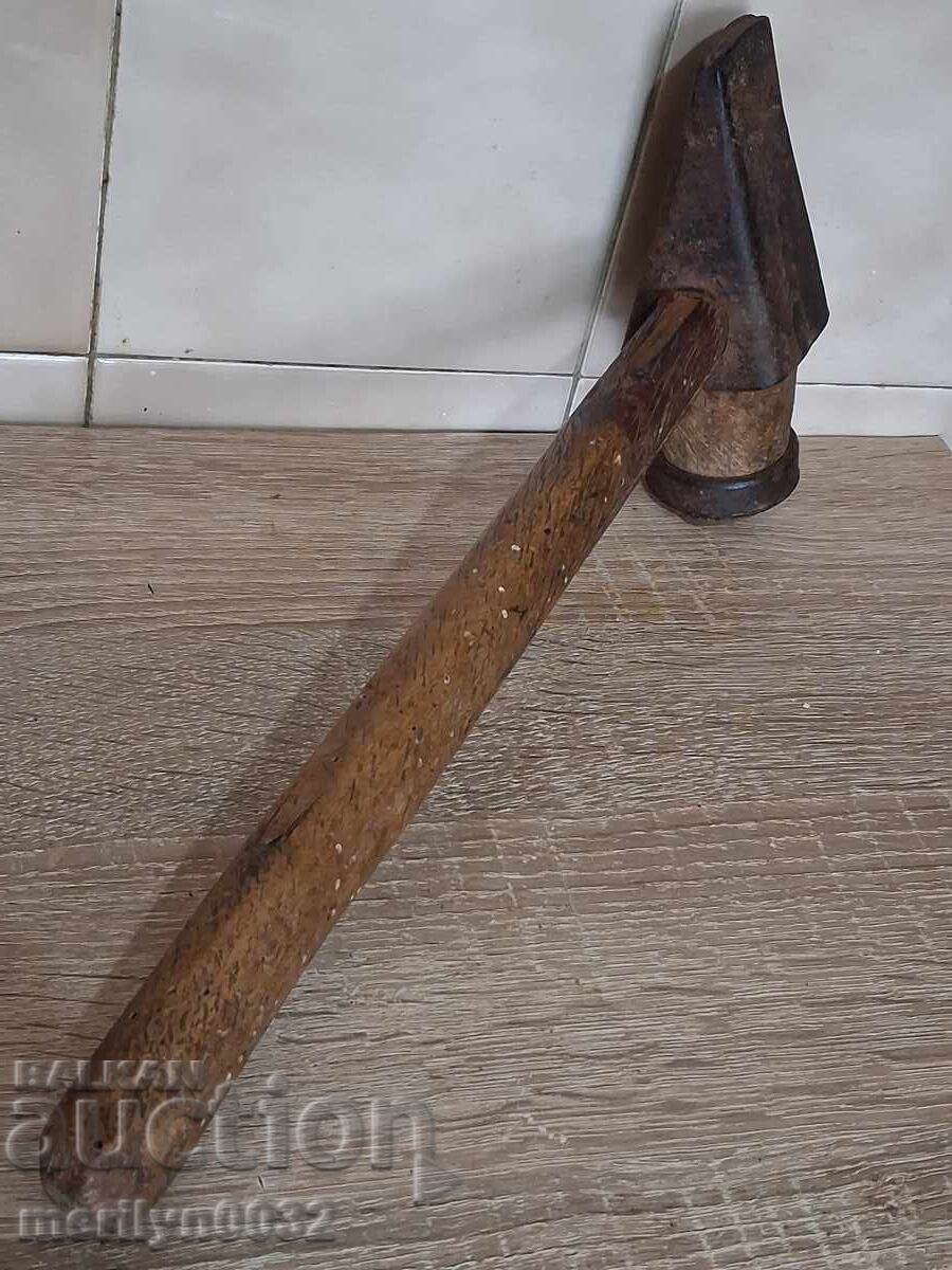 Παλιός βαρελοποιός σφυρί, ξύλινος, σφυρήλατο σίδερο, βαρέλι - 6