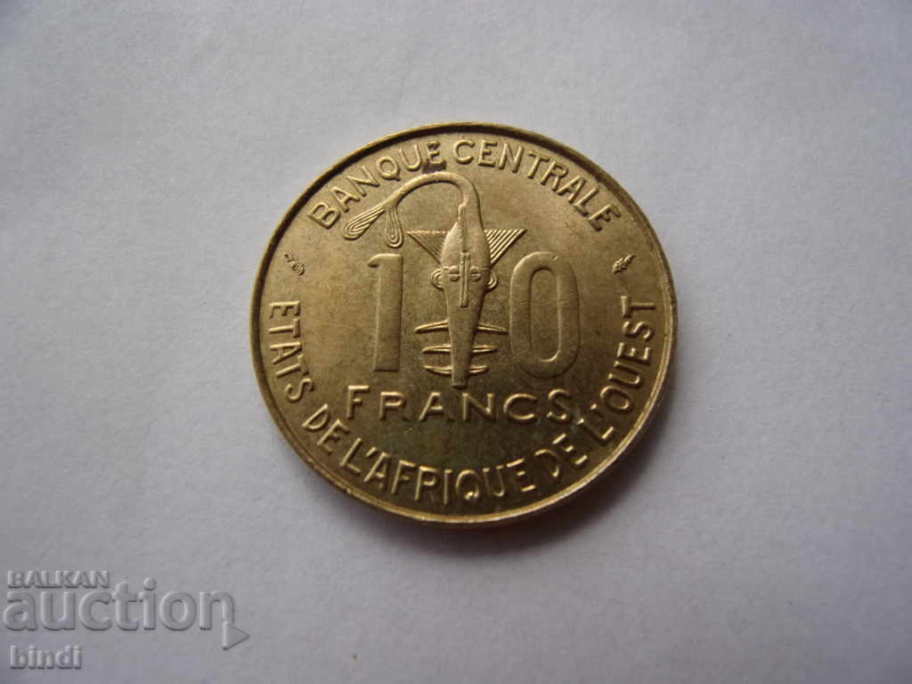 Ακτή Ελεφαντοστού 10 φράγκα 1976 UNC