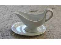 1900-1940g SOSIERĂ DIN PORȚELAN MAESTRICHT OLANDA