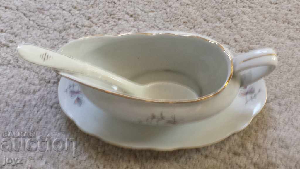 1918-1939 PORCELAIN SAUCER M Z CZECHOSLOVAKIA + SPOON with price 20.00 BGN | € 10.23
