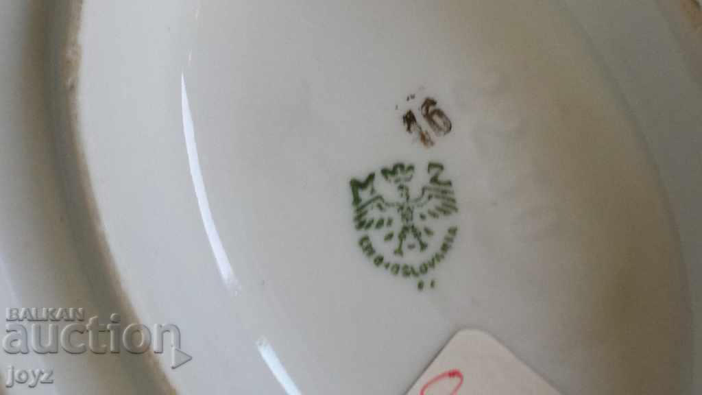 1918-1939 PORCELAIN SAUCER M Z CZECHOSLOVAKIA + SPOON - 7