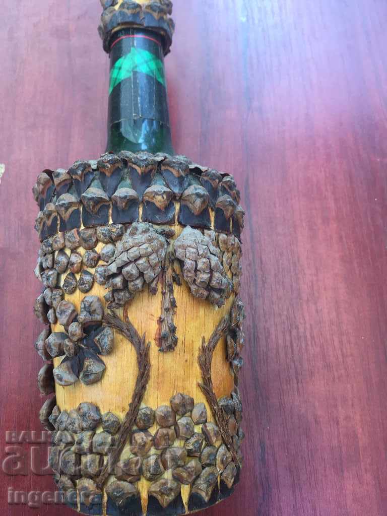 Bottle More Decorated with Veneer and Old Cones with price 39.00 BGN | € 19.94