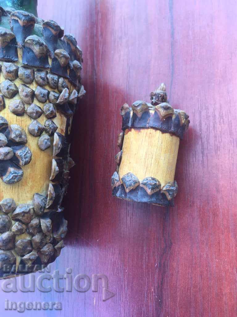 Bottle More Decorated with Veneer and Old Cones - 6