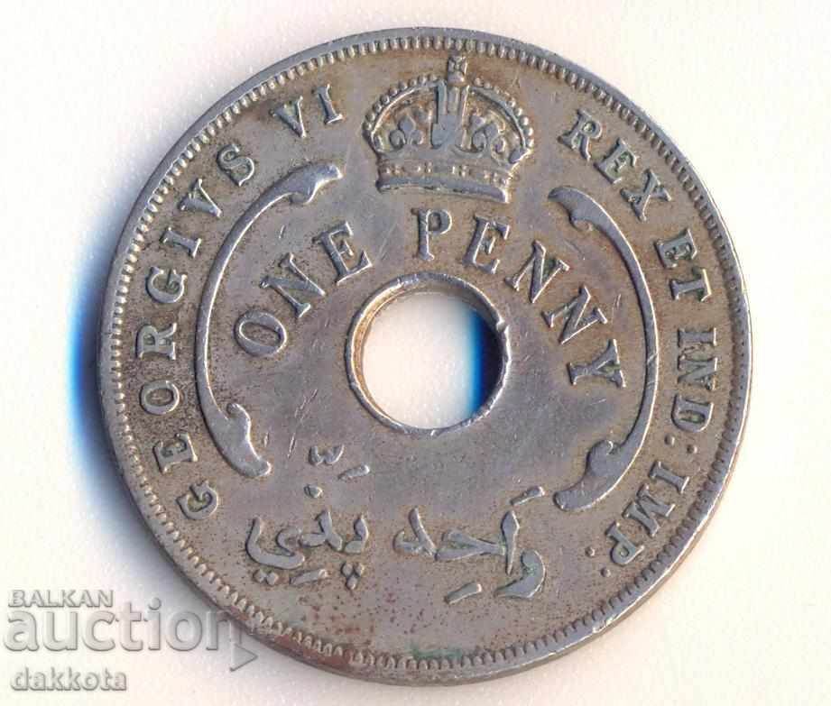 British West Africa pennies 1942