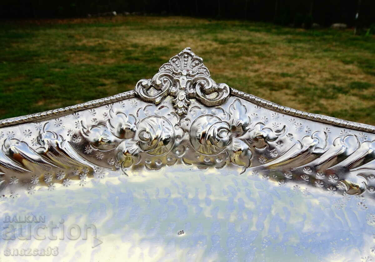 Δημοπρασία Αγγλική επάργυρη φρουτιέρα, γόνδολα, με σήμανση.