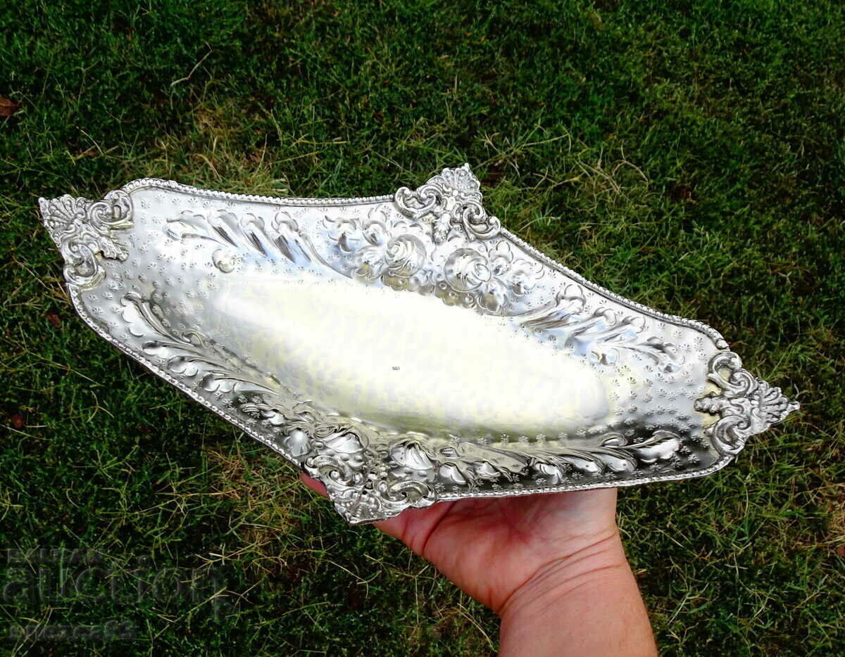 Αγγλική επάργυρη φρουτιέρα, γόνδολα, με σήμανση. - 5