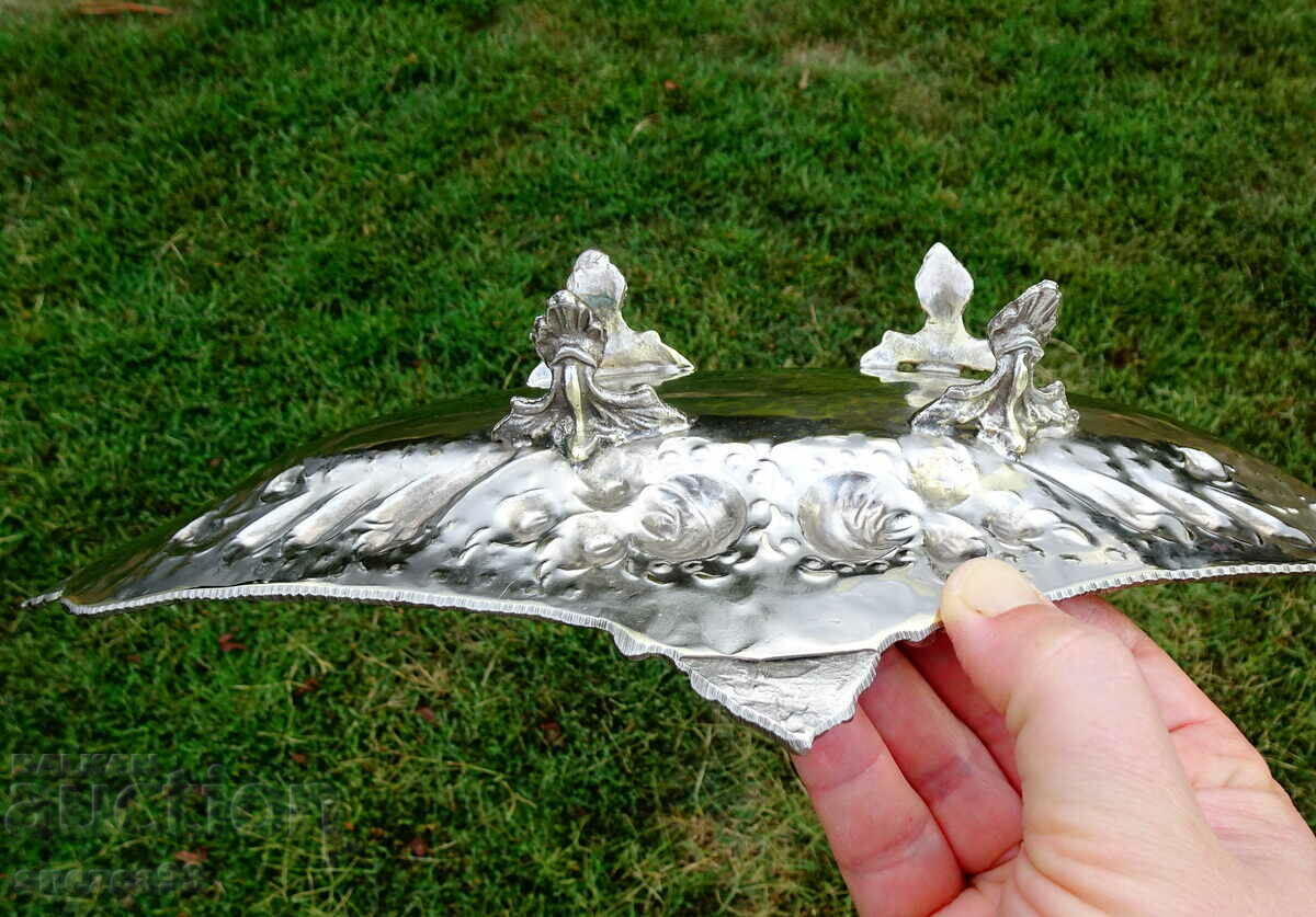 Αγγλική επάργυρη φρουτιέρα, γόνδολα, με σήμανση. - 6