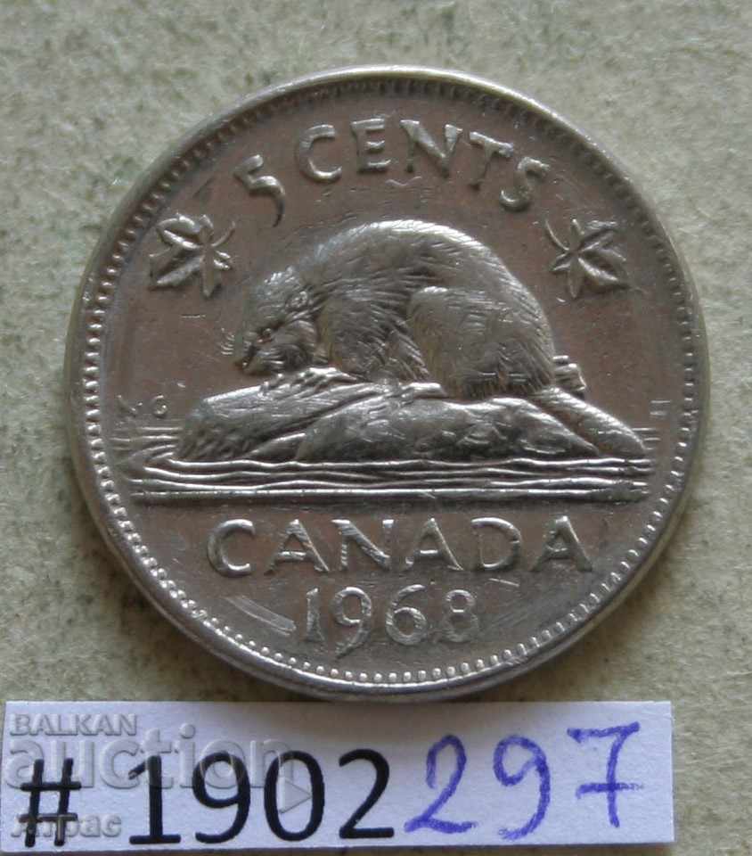 5 цент 1968 Канада