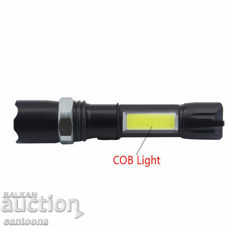 2 in 1 flashlight and lamp POLICE with ZOOM and USB charging with price 12.99 BGN | € 6.64