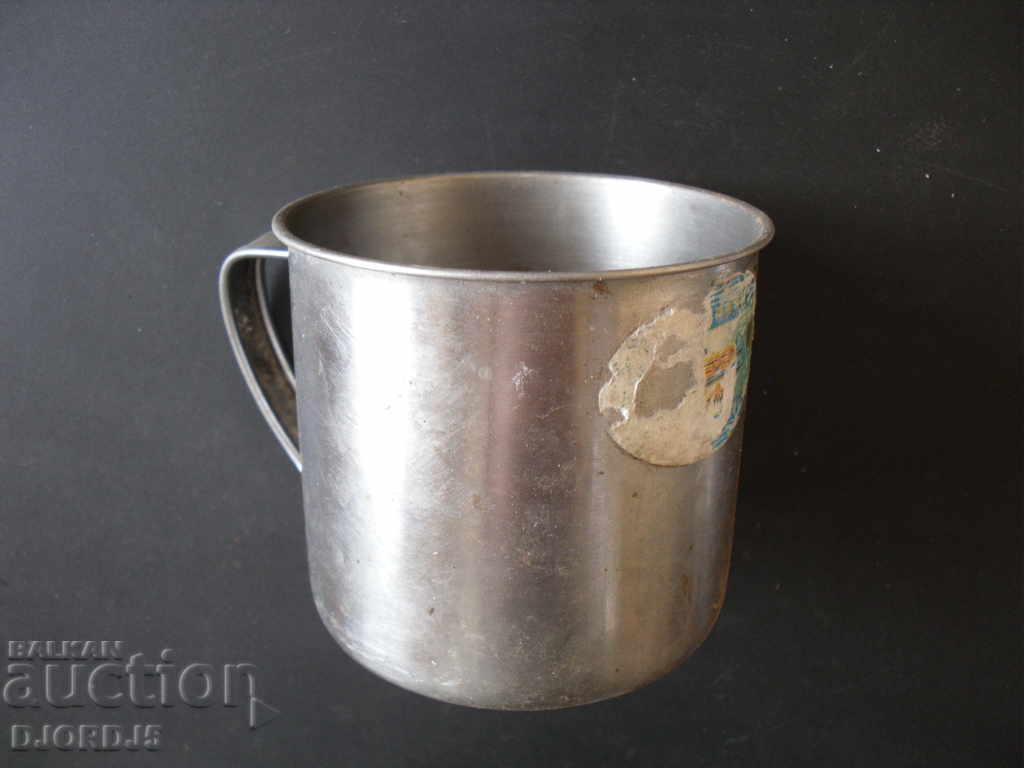 Old metal bucket with price 3.00 BGN | € 1.53 Old metal bucket with price 3.00 BGN | € 1.53