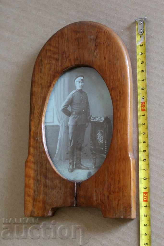 . OLD PHOTO WOODEN FRAME MILITARY SOLDIER UNIFORM with price 25.00 BGN | € 12.78 . OLD PHOTO WOODEN FRAME MILITARY SOLDIER UNIFORM with price 25.00 BGN | € 12.78