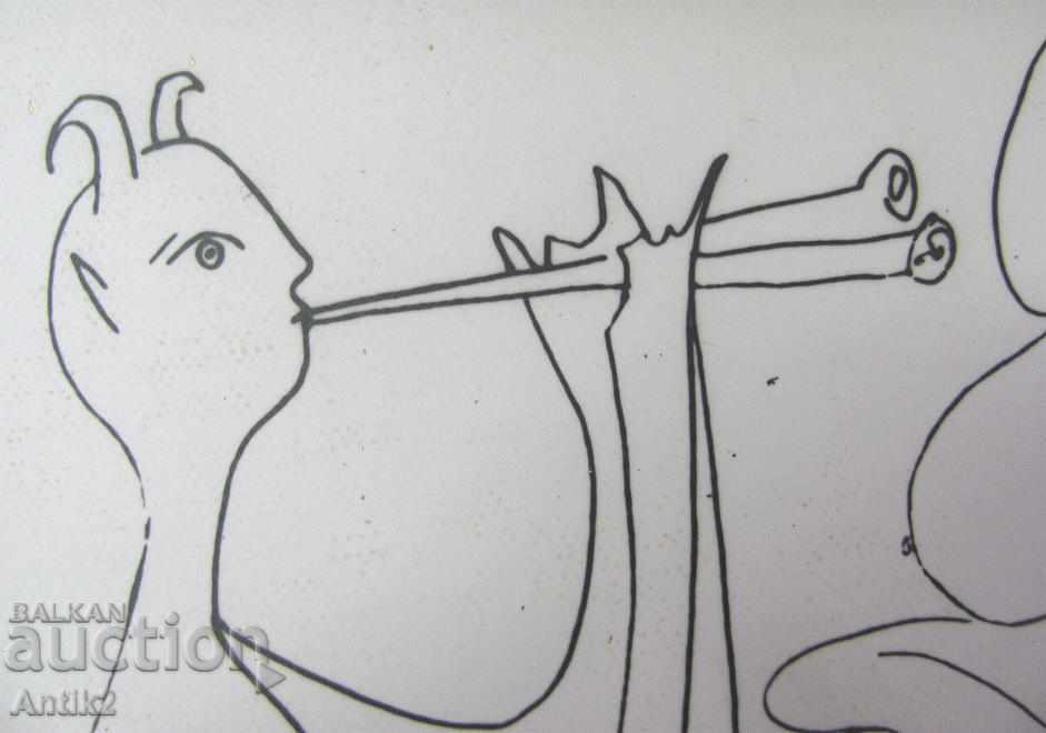 Delivery of 60 Old Picasso Reproductions on cardboard 3 pieces