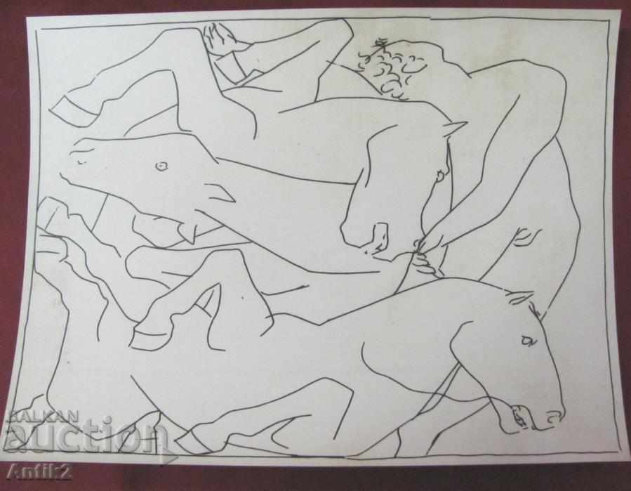 60 Old Picasso Reproductions on cardboard 3 pieces - 5