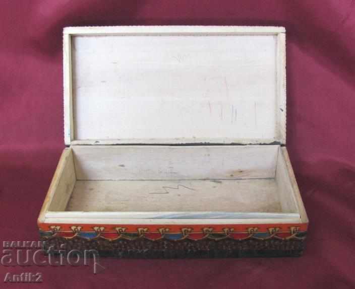 Cutie de bijuterii din lemn antic din secolul XIX - 5 Cutie de bijuterii din lemn antic din secolul XIX - 5