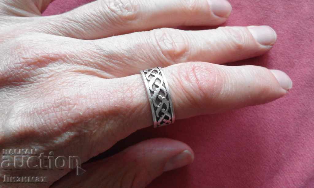 ασημένιο δαχτυλίδι - unisex - όμορφο, κομψό, βαρύ - 2