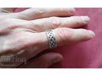 silver ring - unisex - beautiful, stylish, heavy - 2