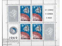 1969. Румъния. Кацането на Луната на Аполо 13. Блок.