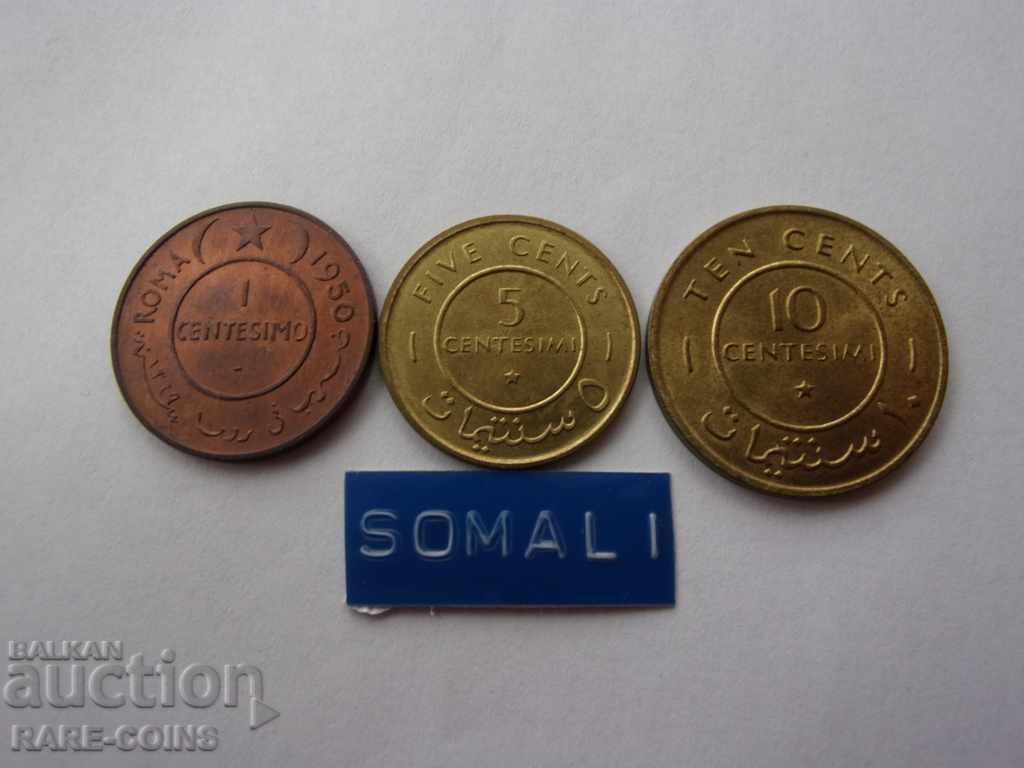 RS (9)  Италианска Сомалия Лот Монети UNC
