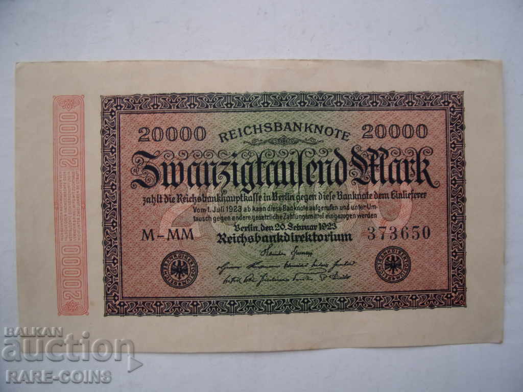 RS (8) Germany 20,000 Marks 1923 BZC