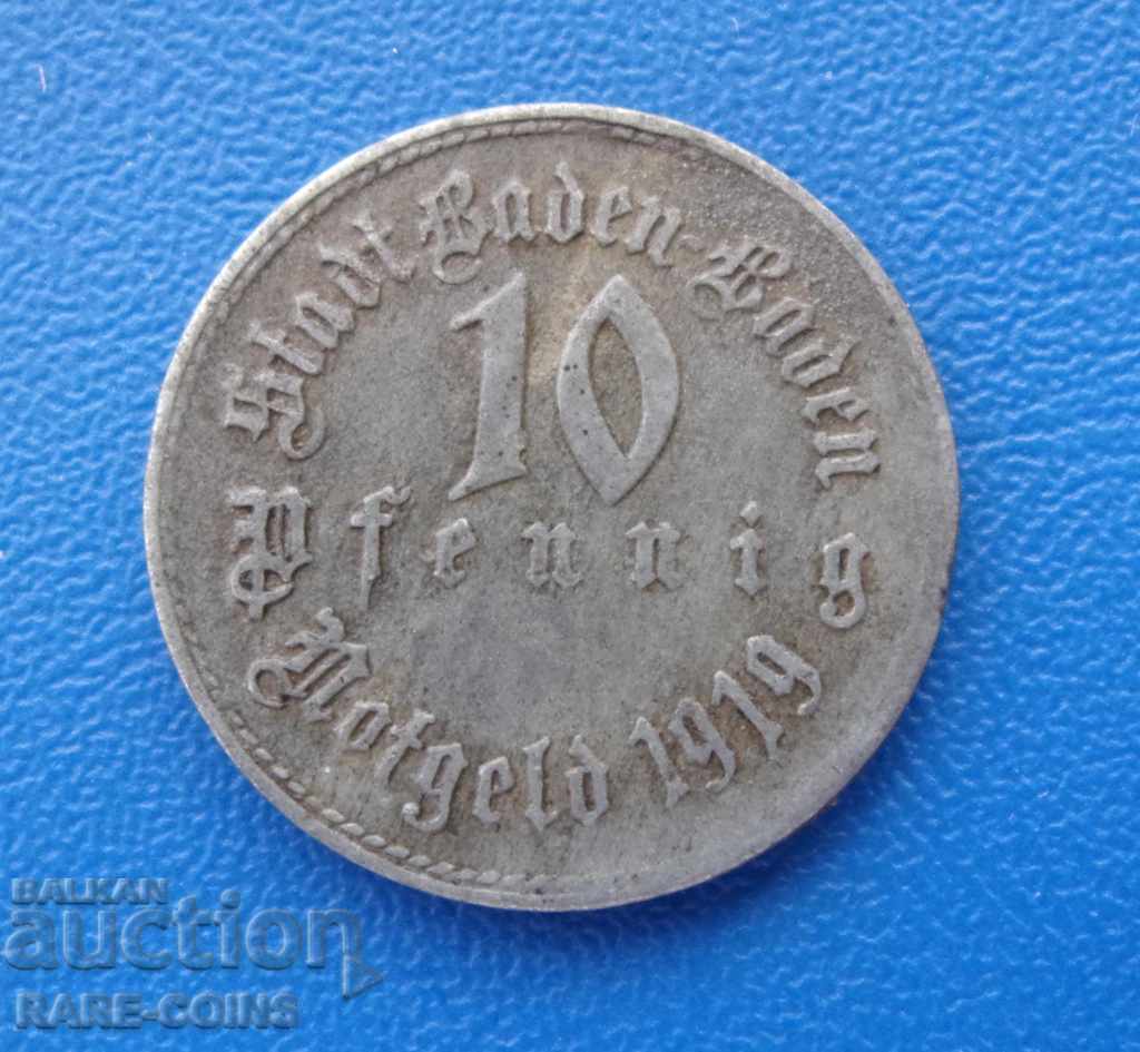 RS (12) Baden Baden 10 Pfennig 1919 (NG 6)