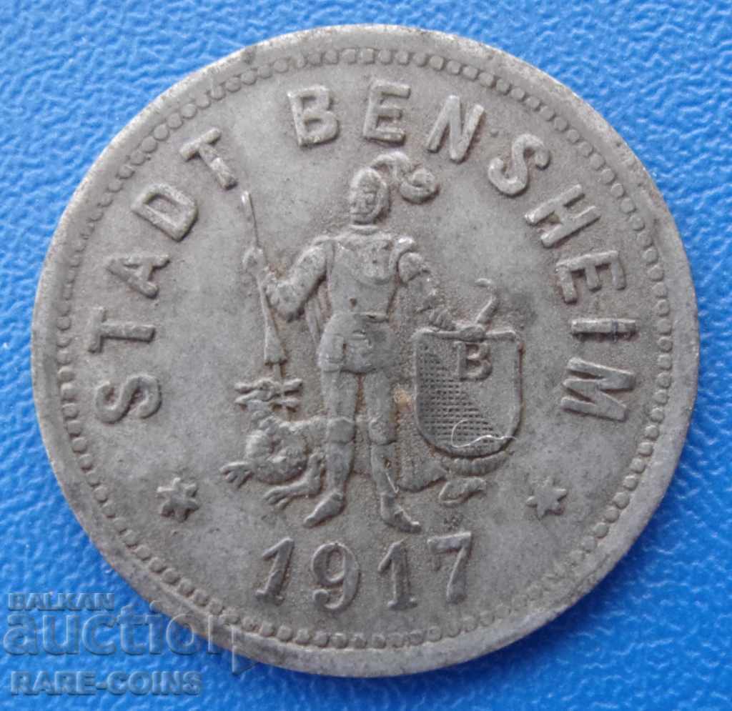 RS (12) Bensheim 50 Pfennig 1917 (NG 9)