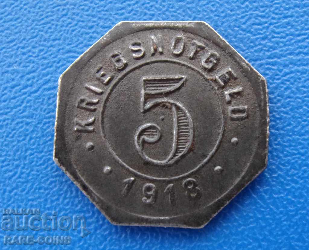 Crailsheim 5 Pfennig 1918 (NG 13) με τιμή € 4.09 | 8.00 BGN Crailsheim 5 Pfennig 1918 (NG 13) με τιμή € 4.09 | 8.00 BGN