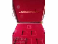 RS (13) Cutie monedă de lux și frumoasă din lemn cu 3 tăvi