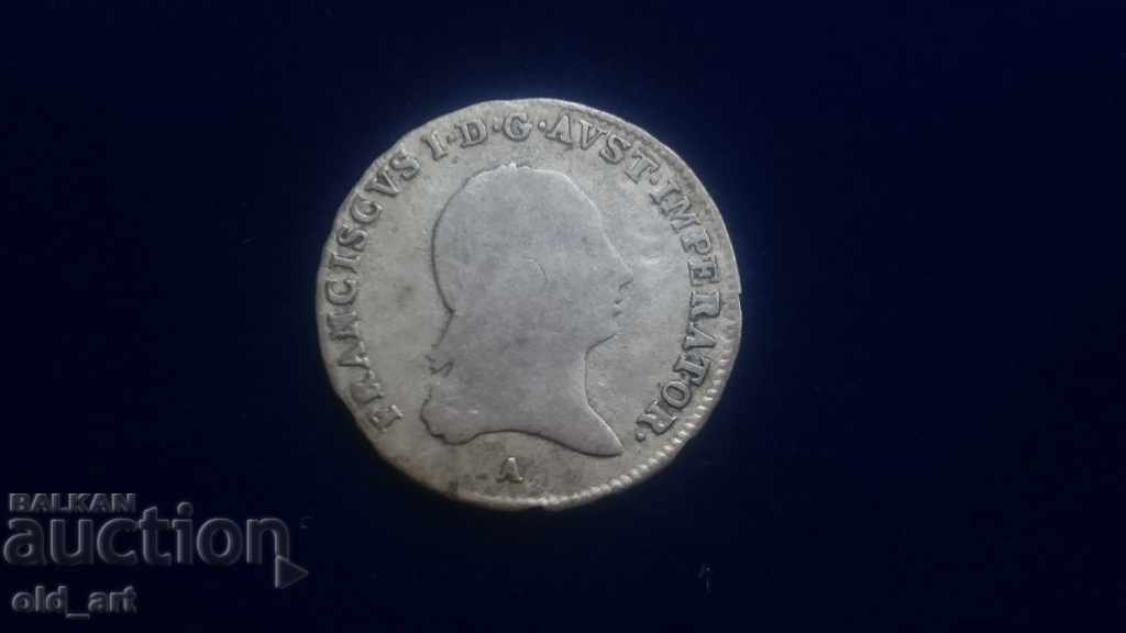 Δημοπρασία Κέρμα - Αυστρία, 3 ασήμι Kreuzer 1820