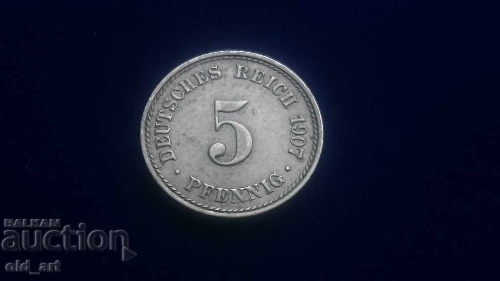 Coin - Germany, 5 pfenning 1907 with price 3.00 BGN | € 1.53 Coin - Germany, 5 pfenning 1907 with price 3.00 BGN | € 1.53