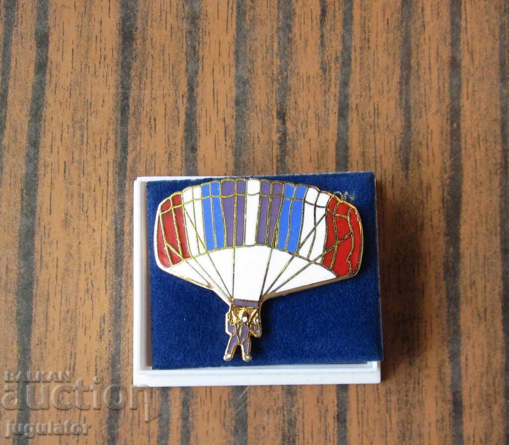 Livrarea vechi parașuta militară franceză parașută insigne parașută în cutie