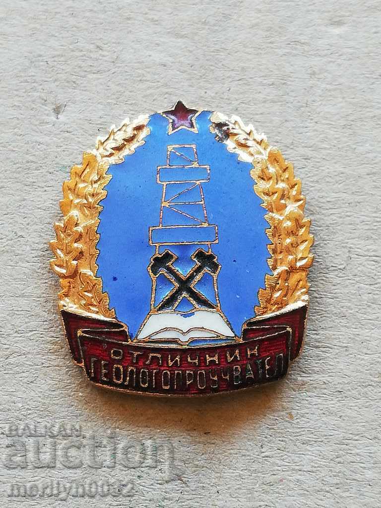 Delivery of Medal Badge EXCELLENT Geologist Researcher Medal Badge Delivery of Medal Badge EXCELLENT Geologist Researcher Medal Badge