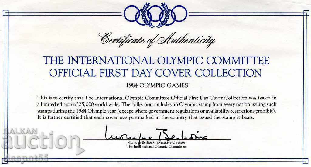 Auction  1984. International Olympic Committee. Official Edition.